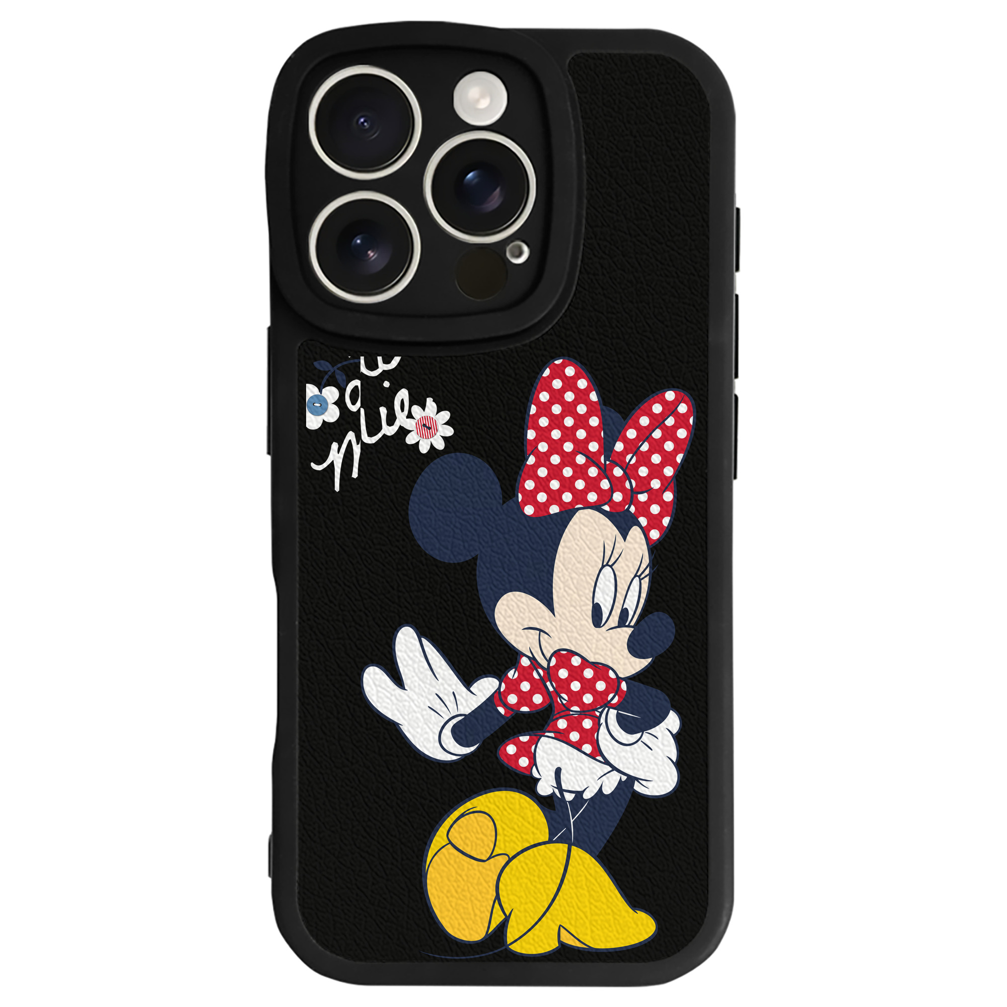 （画像用） ミッキーマウス Mickey Mouse 【iPhone 16シリーズ対応】シリコンスマホケース（レザー調） 材質：シリコン